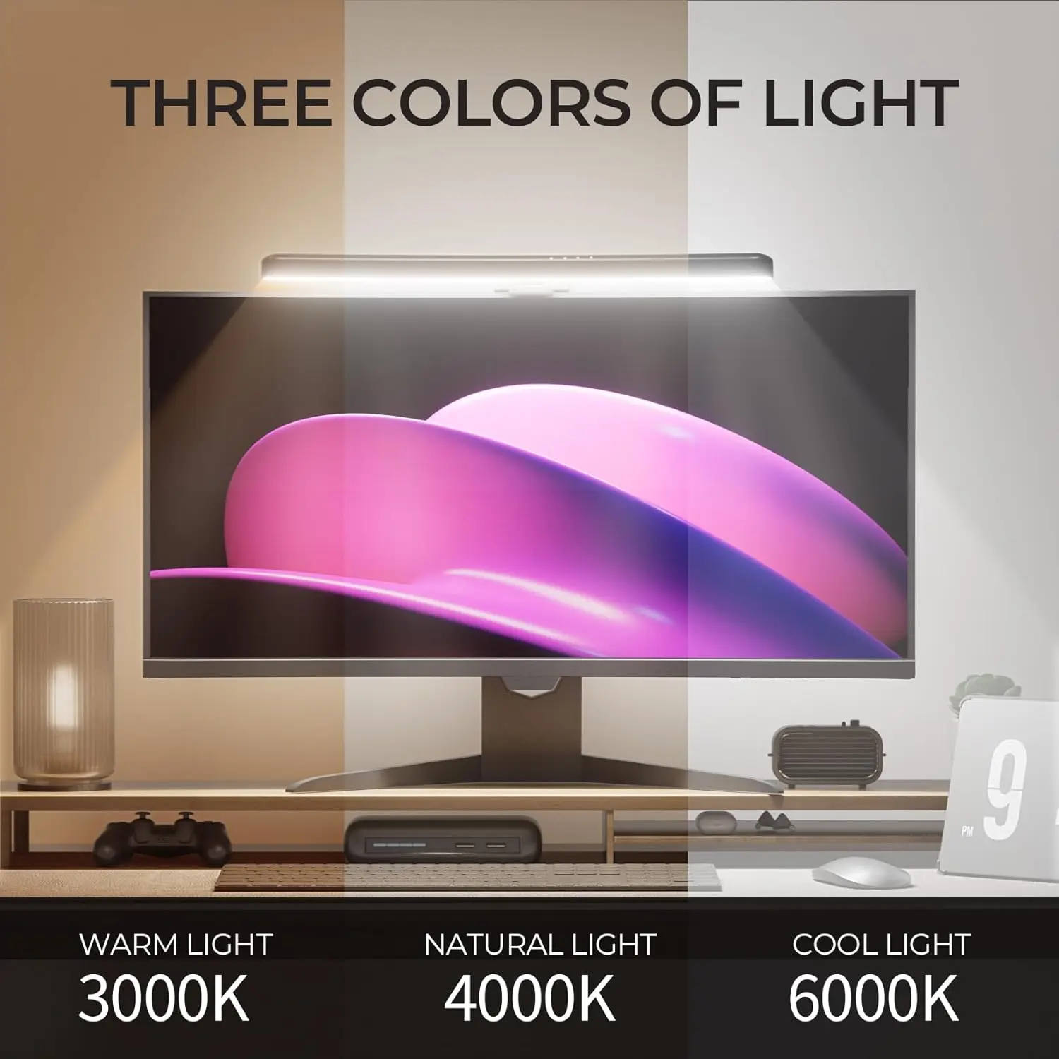 Monitor Light Bar Curved with  - огляд і ціна Gaming Monitor Curved