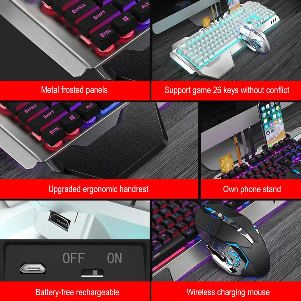 K680 Rechargeable 2.4G wireles - огляд і ціна Esports Gaming Keyboard And Mouse