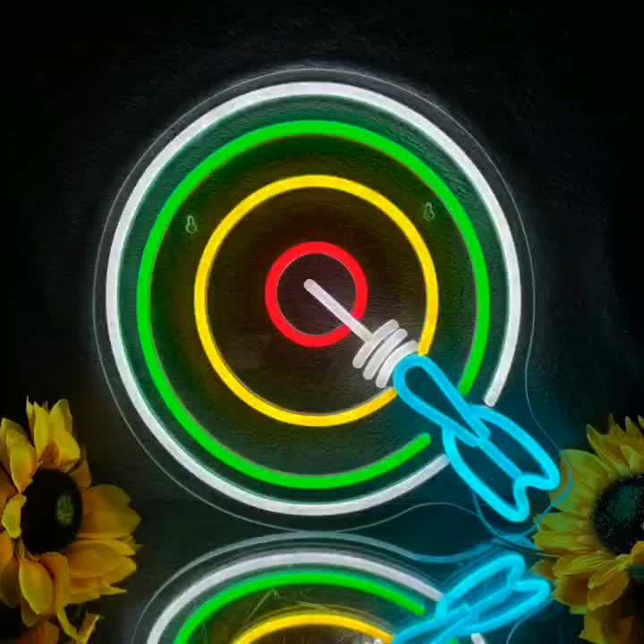 Bullseye Dart Neon Sign Dimmab - огляд і ціна Esports Gaming Lounge