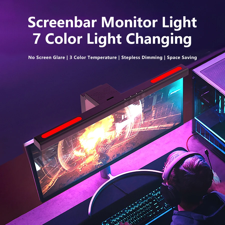 USB Stepless Dimming Screen Ha - огляд і ціна Gaming Monitor Curved