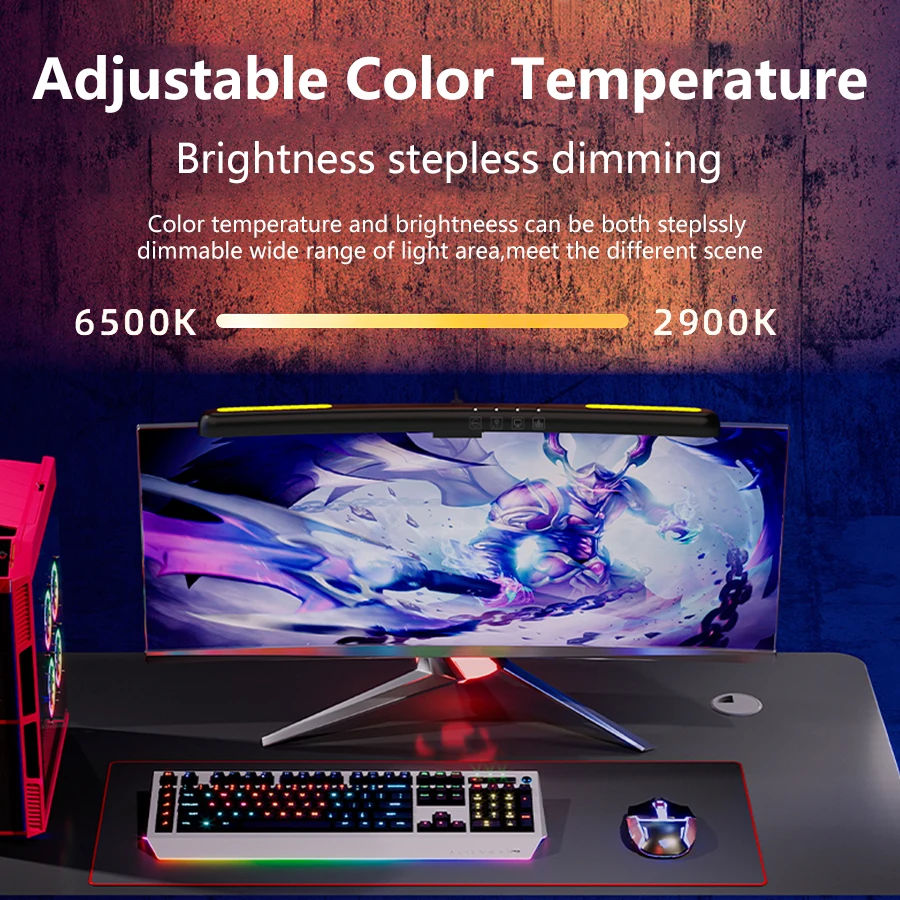 USB Stepless Dimming Screen Ha - огляд і ціна Gaming Monitor Curved