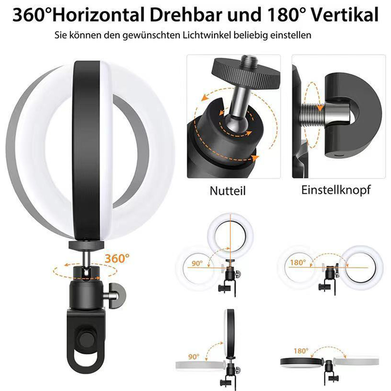 16cm LED Video Light with Stan - огляд і ціна Webcam Ring Light