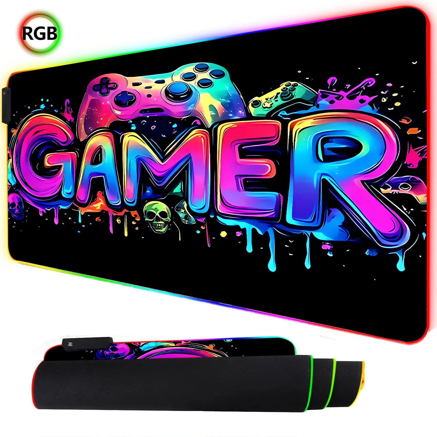 RGB Neon Gaming Controller Art - огляд і ціна Esports Gaming Keyboard And Mouse