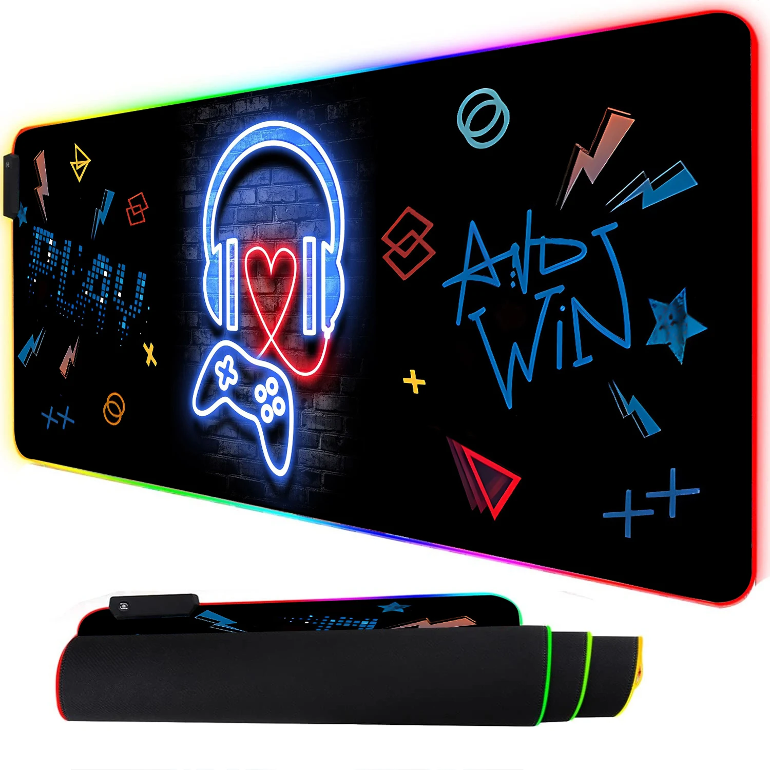 RGB Neon Gaming Controller Art - огляд і ціна Esports Gaming Keyboard And Mouse