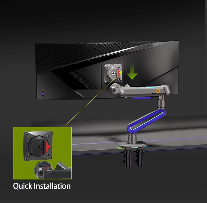 ERGONOMIC Gaming Monitor Arm f - огляд і ціна Gaming Monitor Curved