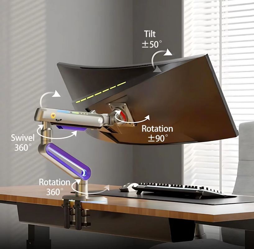 ERGONOMIC Gaming Monitor Arm f - огляд і ціна Gaming Monitor Curved